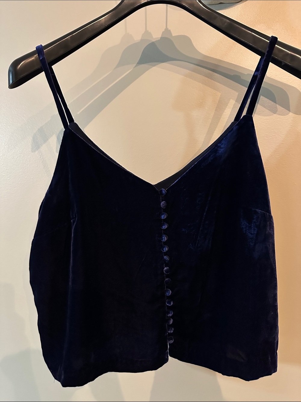 Madewell Velvet Button-Down Cami top